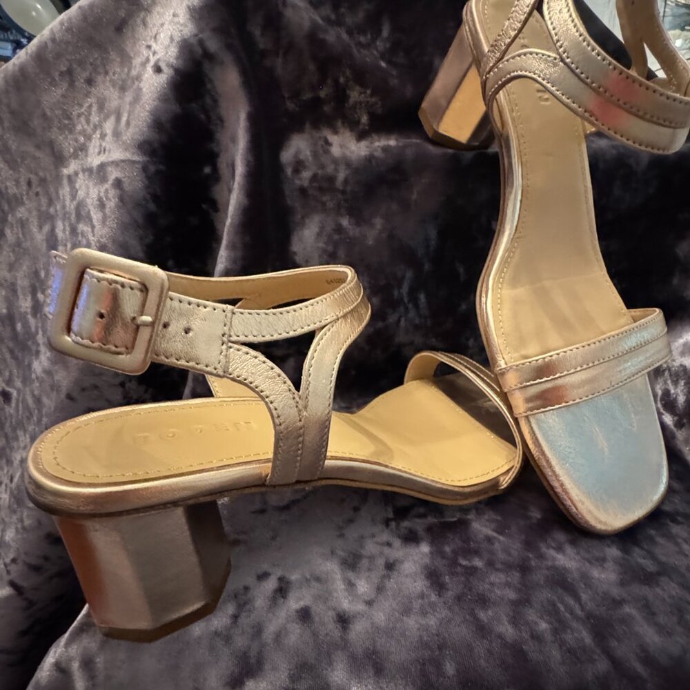 Boden Gold Heels Woman Size 41/10